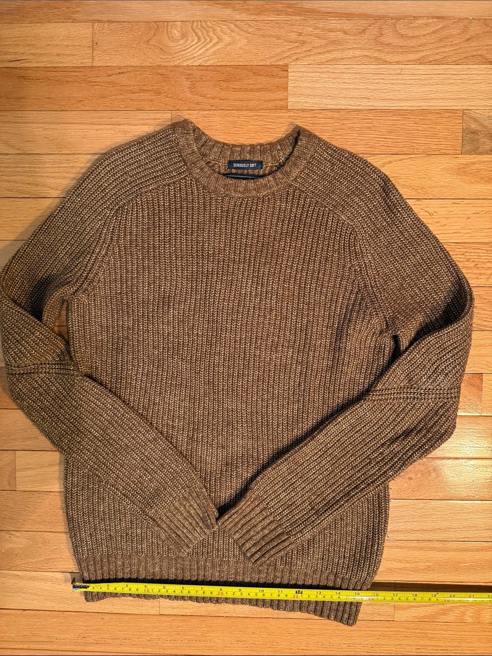 Women’s Abercrombie & Fitch Seriously Soft Brown Knit Crewneck Sweater